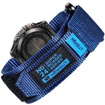 Ремінець для а Hemsut HS121 Super Strong Nylon Garmin Blue 20 mm ABR-1051-1318 фото