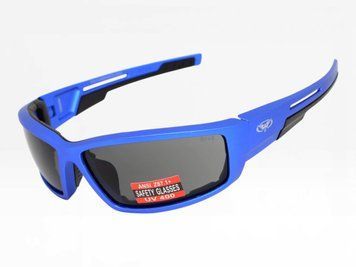 Окуляри захисні Global Vision Sly Metallic Blue (gray), сірі в оправі кольору синій металік UAB-GV-SLYBL-GR фото