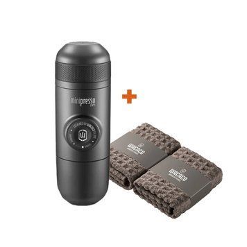 Набір Wacaco Minipresso GR: кавоварка та рушники бариста AM-WMINIGR_WBT2_set фото