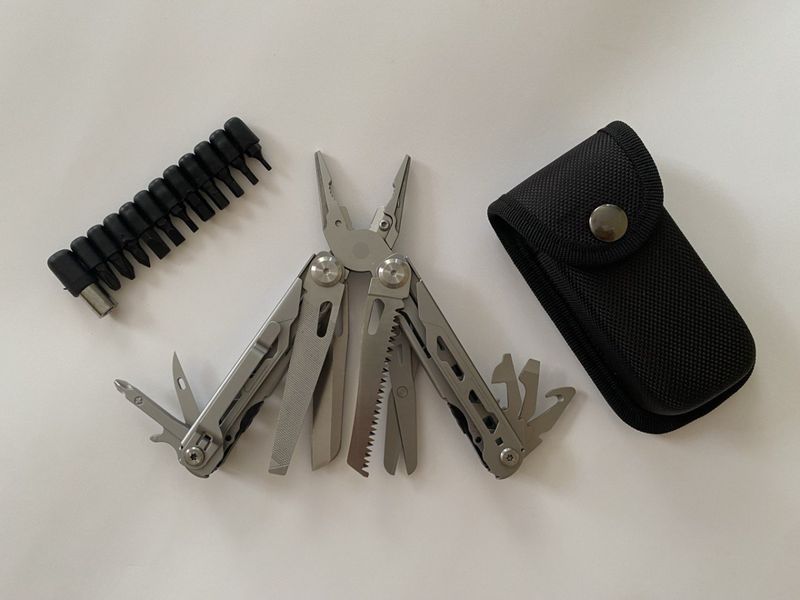 Мультитул тактичний із нержавіючої сталі сірий Multitool-silver фото