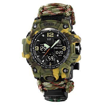 Мужские часы Skmei 1155BNCMGN Camo Green ABR-1080-2537 фото