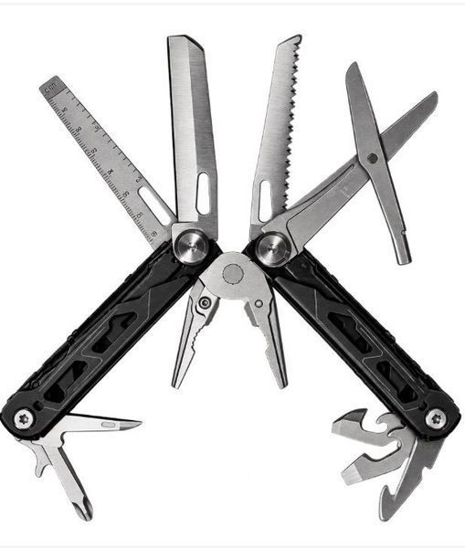 Мультитул тактичний із нержавіючої сталі чорно-сірий Multitool-silver-black фото