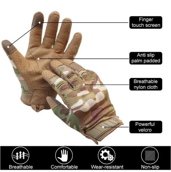 Рукавиці тактичні сенсорні Мультикам М Gloves_sensor_М_multicam фото