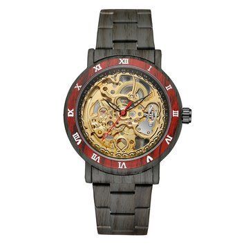 Чоловічий годинник Forsining 8277 Black-Red-Gold ABR-1059-0306 фото