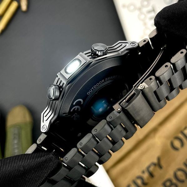 Умные часы Modfit Titan-X Black Steel + ремешок в подарок ABR-1077-0349 фото