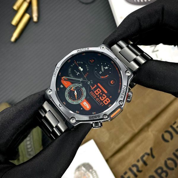Умные часы Modfit Titan-X Black Steel + ремешок в подарок ABR-1077-0349 фото
