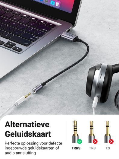 Перехідник Ugreen CM477 USB to 3.5 мм Audio Adapter 25см ugreen-cm477 фото