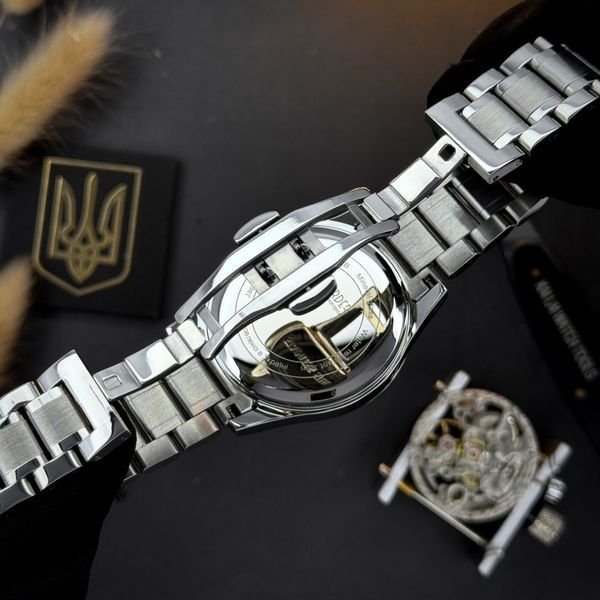 Годинник наручний Awarder 023 Silver-Black Тризуб Срібло ABR-1202-0609 фото