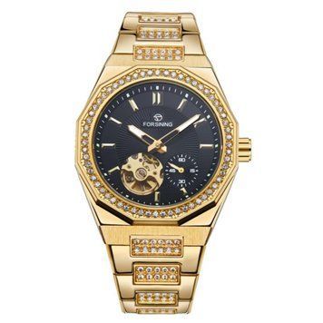 Мужские часыForsining 831 Gold-Black Steel ABR-1059-0360 фото