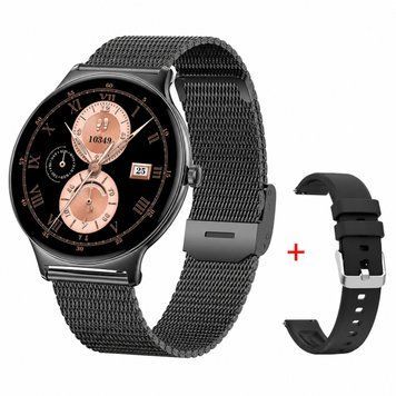 Розумний годинник Modfit Business Pro Black Mesh з функцією дзвінків та моніторингом здоров'я ABR-1077-0360 фото