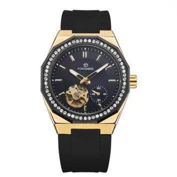 Мужские часыForsining 831 Black-Gold-Black ABR-1059-0361 фото