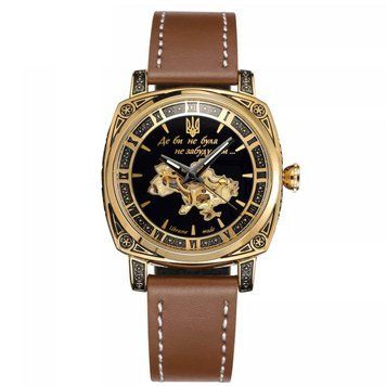 Жіночий годинник Awarder 021 Де би не була Gold-Black-Brown ABR-1202-0193 фото