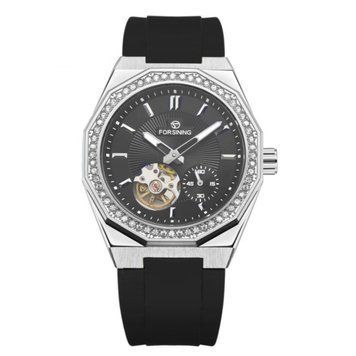Мужские часыForsining 831 Black-Silver-Black ABR-1059-0362 фото