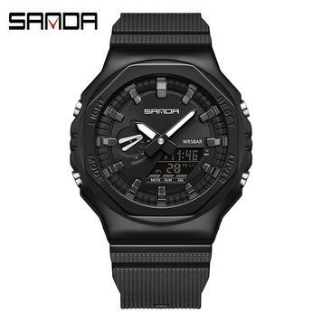 Чоловічий годинник Sanda 3167 All Black ABR-1044-0093 фото