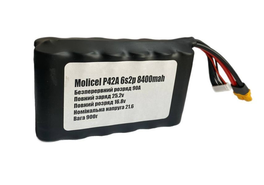 Акумуляторна батарея Molicel P42A 6s2p 8400mAh batareia-molicel-p42a-6s2p-8400mah фото