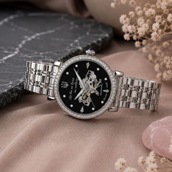 Годинник наручний Awarder 047 Silver-Black ABR-1202-0983 фото