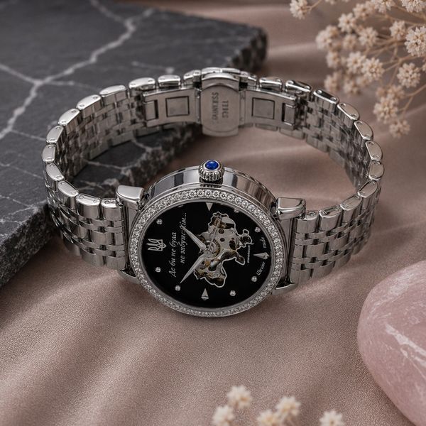 Годинник наручний Awarder 047 Silver-Black ABR-1202-0983 фото