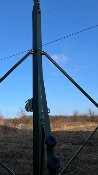 МАЧТА ТЕЛЕСКОПИЧЕСКАЯ АЛЮМИНИЕВАЯ 6м, с механической лебедкой для антенн управления БПЛА и передачи видеосигнала shchohla-z-lebidkoiu-6м фото