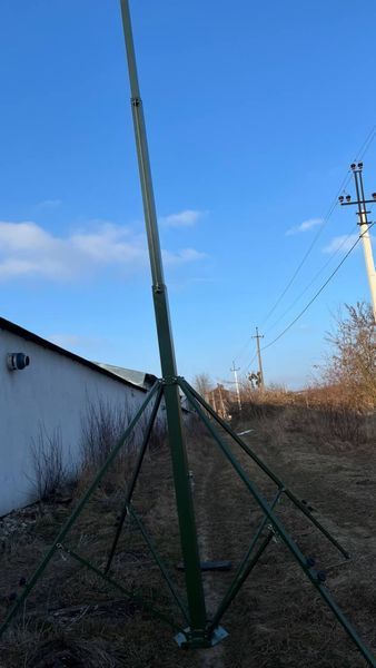 МАЧТА ТЕЛЕСКОПИЧЕСКАЯ АЛЮМИНИЕВАЯ 6м, с механической лебедкой для антенн управления БПЛА и передачи видеосигнала shchohla-z-lebidkoiu-6м фото