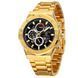 Мужские часыForsining 6914 Gold-Black Steel ABR-1059-0324 фото 1