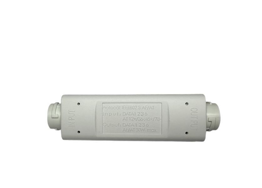 Ethernet PoE адаптер / інжектор-фільтр пасивний, IEEE 802.3af/at, 30W, Data 1/2/3/6, живлення 4/5 (+), 7/8 (-) poe-inzhektor фото