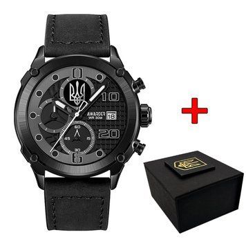 Часы Awarder 016 Трезубец серебро All Black ABR-1202-0093 фото