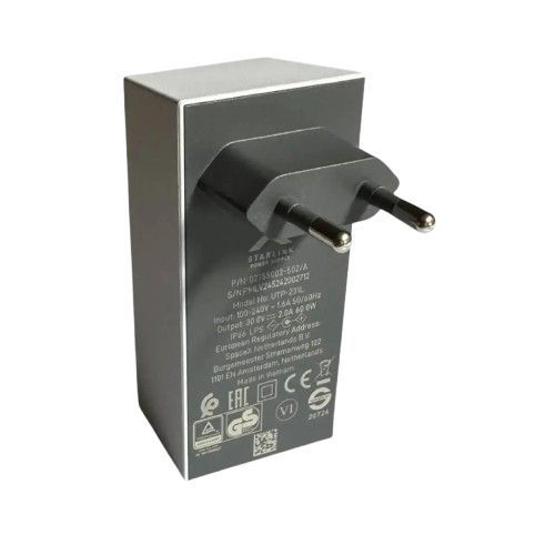 Оригинальный блок питания Starlink Mini 60W с европейской вилкой starlink_mini_power_supply фото