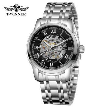 Чоловічий годинник Forsining 8250 Silver-Black Steel ABR-1059-0252 фото