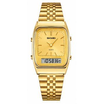 Мужские наручные часы Skmei 2585GD Gold в золотистом цвете со стальным браслетом. ABR-1080-3296 фото