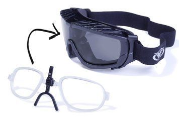 Очки защитные с уплотнителем Global Vision Ballistech-1+RX (smoke) Anti-Fog, серые очки с диоптрийной вставкой в ​​комплекте UAB-RX-B1-GR1 фото