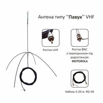 Зовнішня виносна антена Павук для рацій Motorola VHF 5 метрів Spider-antenna фото