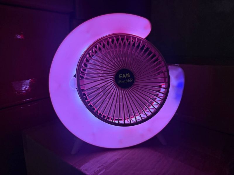 Настольный вентилятор A3 на аккумуляторе с RGB-подсветкой fan_a3_rgb фото