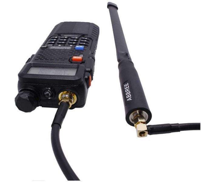 Подовжувач антени / кабель Abbree SMA VHF/UHF 144/430 МГц 60см для рації Baofeng SMA-F 60 фото