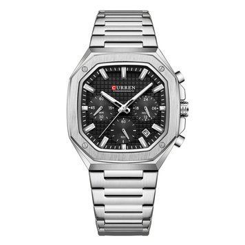 Часы Curren 8459 Silver-Black ABR-1008-0474 фото