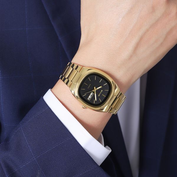 Чоловічий годинникSkmei 2420GDBK Gold-Black ABR-1080-3027 фото