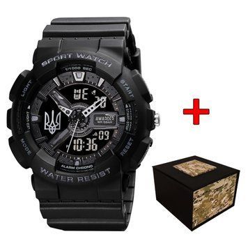 Часы Awarder 005 Трезубец серебро Black ABR-1202-0165 фото