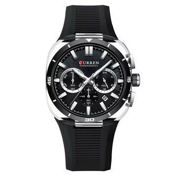 Мужские наручные часы Curren 8502 Black-Silver в классическом стиле ABR-1008-0608 фото
