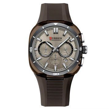 Мужские наручные часы Curren 8502 Brown с коричневым ремешком и классическим циферблатом ABR-1008-0609 фото