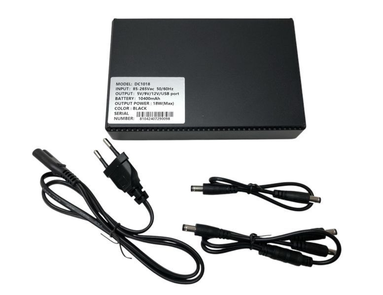 Джерело безперебійного живлення для роутера UPS Mini 18W 10400 mAh Чорний ups_mini_10400_mah фото