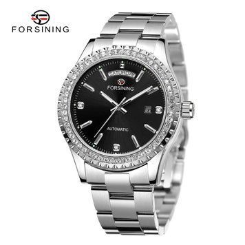 Чоловічий годинник Forsining 6919 Silver-Black ABR-1059-0196 фото