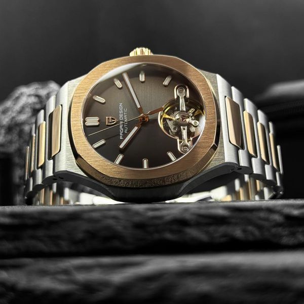 Годинник Pagani Design PD-YS025 Silver-Gold-Brown ABR-1138-0272 фото