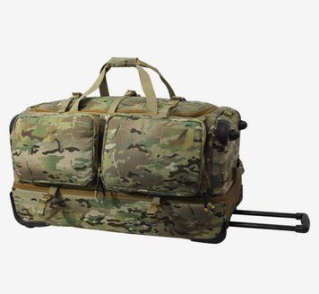 Тактическая сумка на колесах объемом 100 л с выдвижной ручкой, мультикам tac-100l-multicam фото