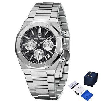 Чоловічий годинник Pagani Design PD-1707 Silver-Black ABR-1138-0137 фото
