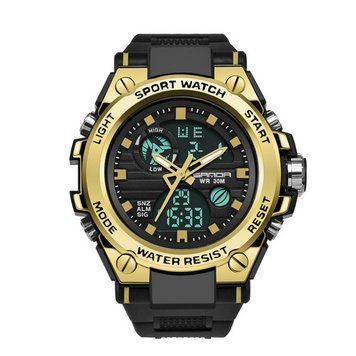 Чоловічий годинник Sanda 739 Black-Gold ABR-1044-0009 фото