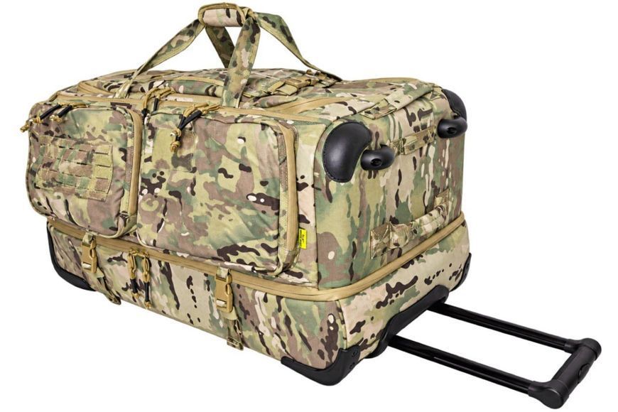 Тактична сумка на колесах 100 л з висувною ручкою, мультикам tac-100l-multicam фото