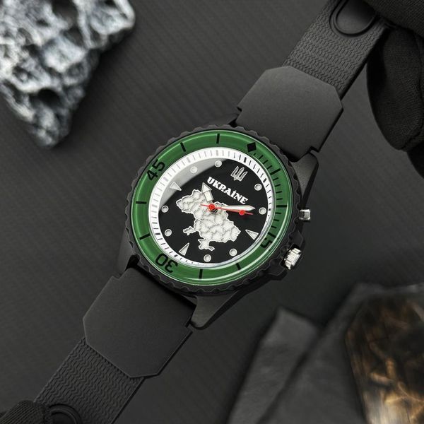Годинник наручний Awarder 031 Ukraine Black-Green ABR-1202-0962 фото