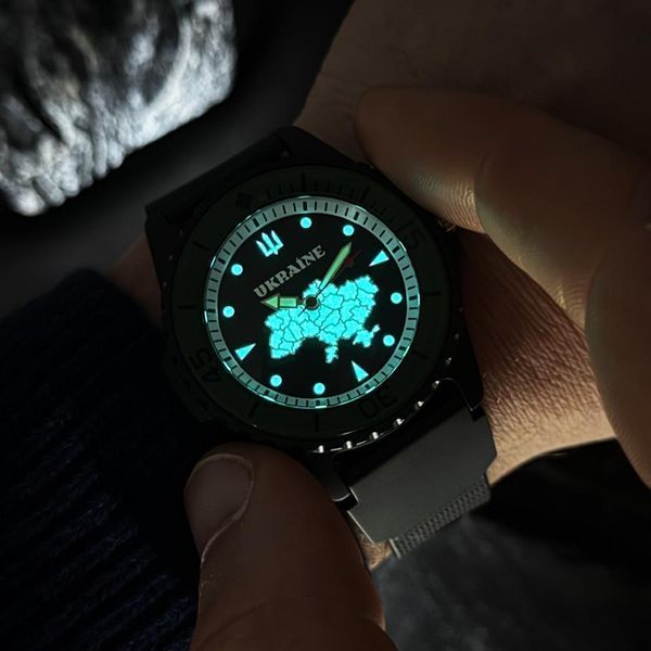 Годинник наручний Awarder 031 Ukraine Black-Green ABR-1202-0962 фото