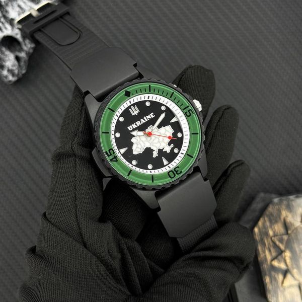 Годинник наручний Awarder 031 Ukraine Black-Green ABR-1202-0962 фото